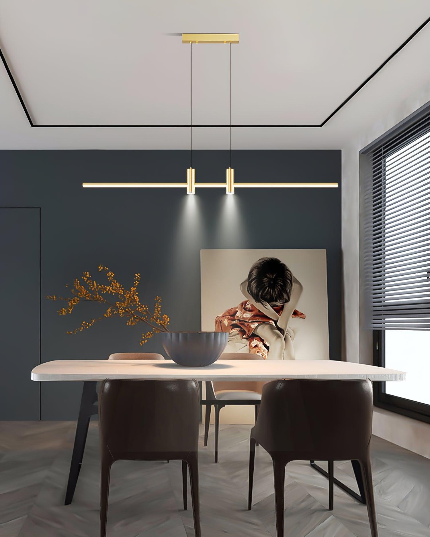 Lustra Pendant Lamp Gold Minimalist for Dining - Letslighting