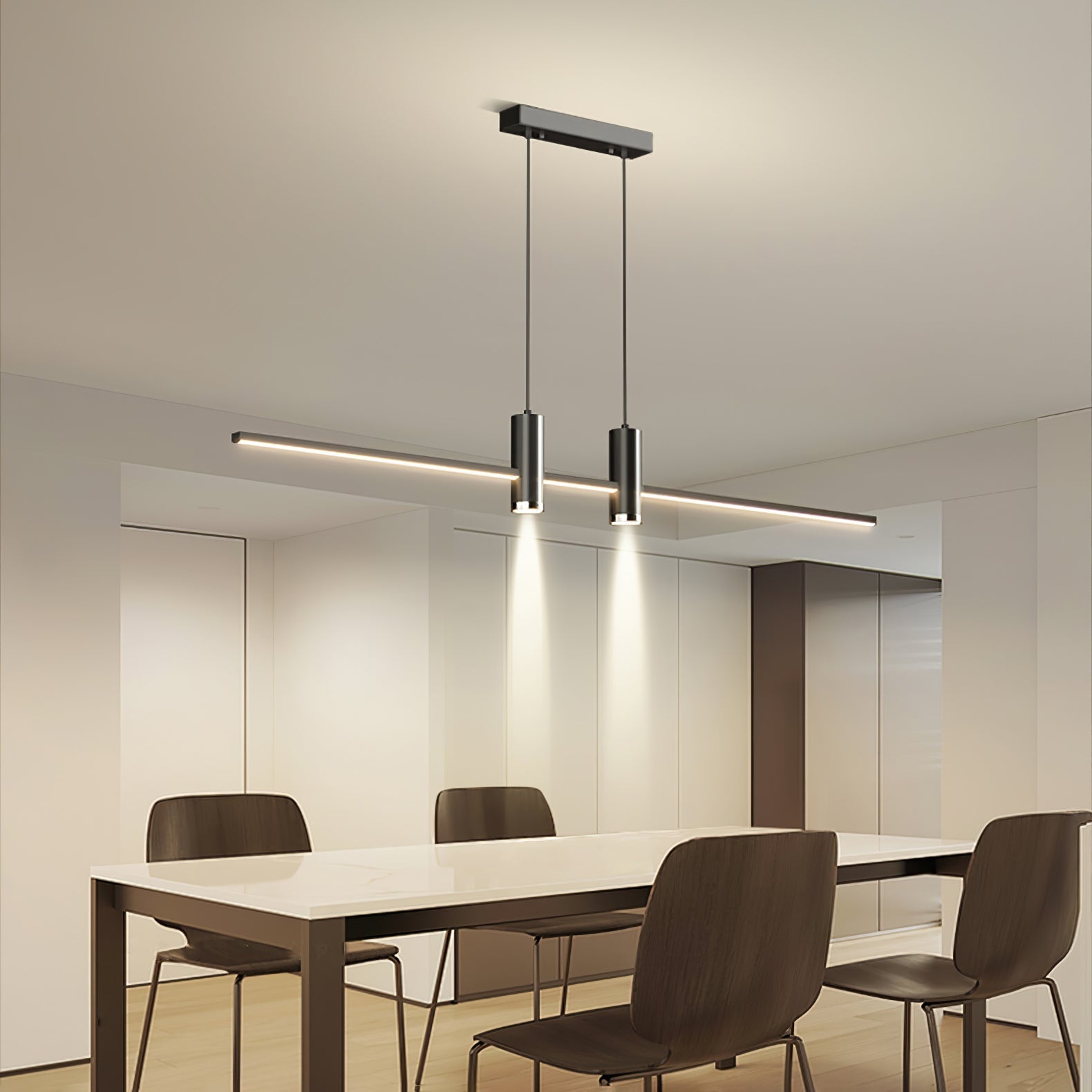 Lustra Pendant Lamp Gold Minimalist for Dining - Letslighting