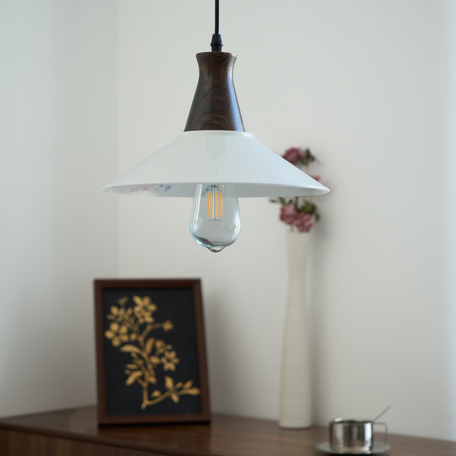 Linna Pendant Lamp Hand-Painted Floral Rustic - Letslighting