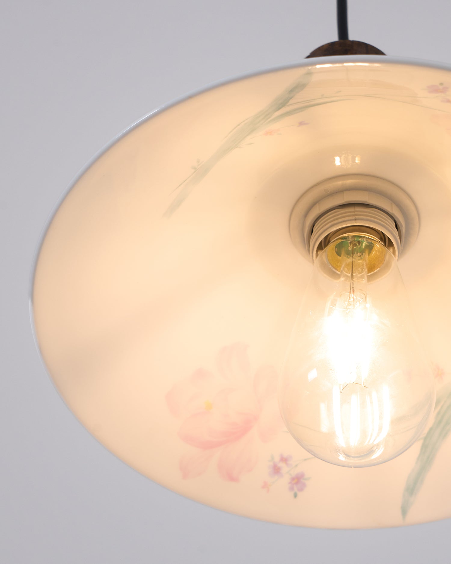 Linna Pendant Lamp Hand-Painted Floral Rustic - Letslighting