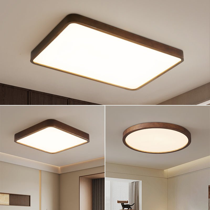 Vanoren Modern Minimalist Rectangular Wood Ceiling Light - Letslighting