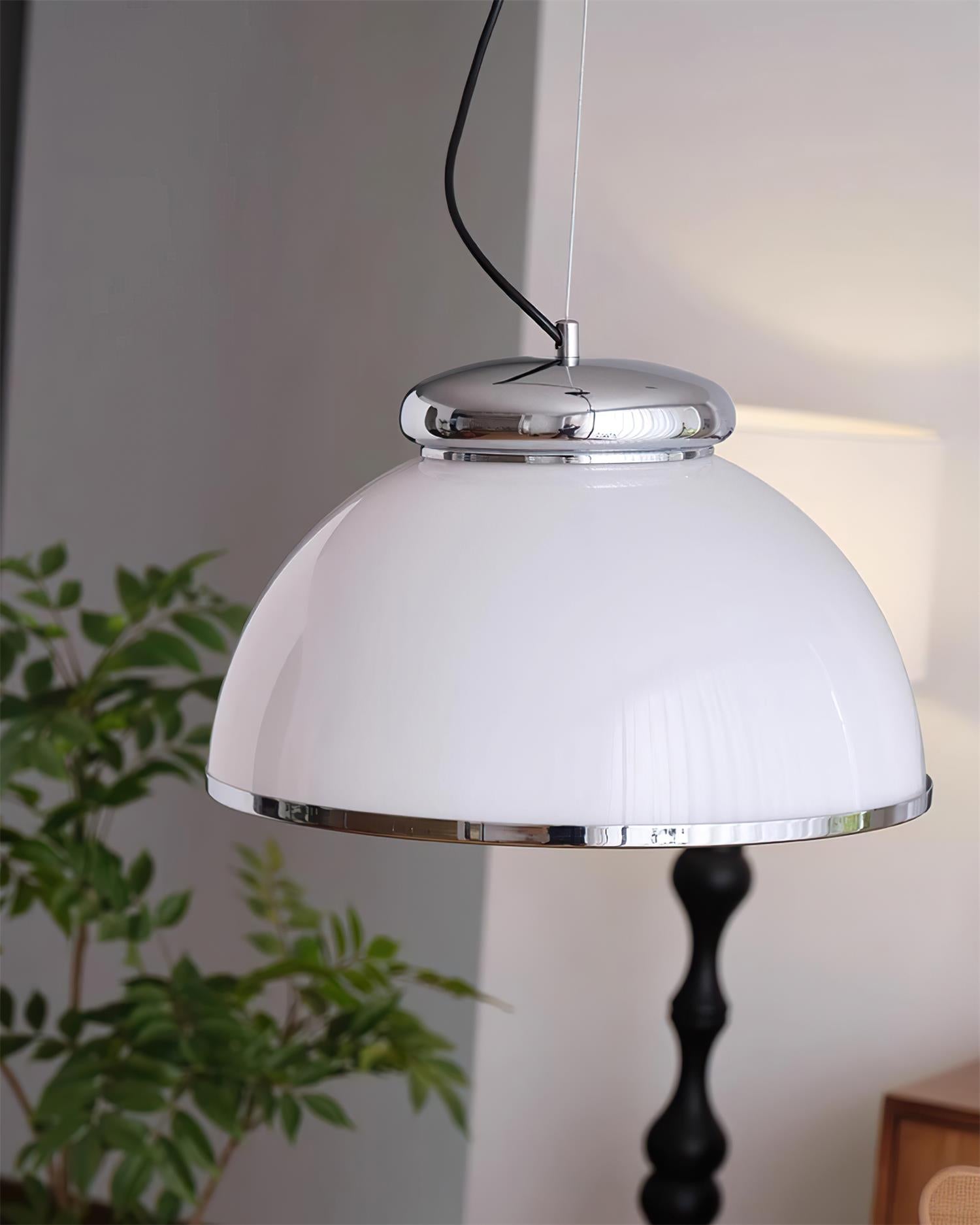Lita Pendant Lamp Glass Dome Chrome Trim - Letslighting