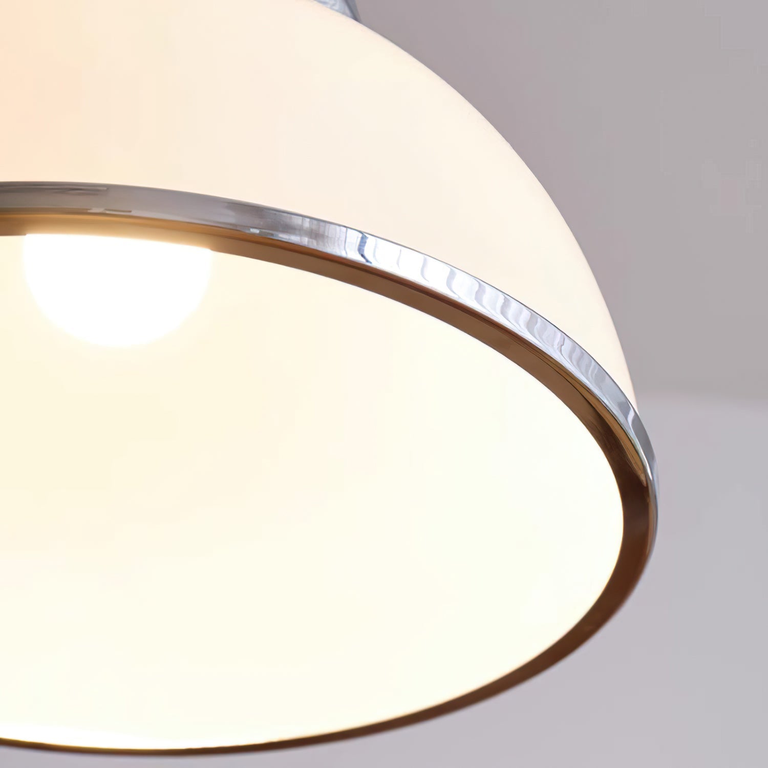 Lita Pendant Lamp Glass Dome Chrome Trim - Letslighting