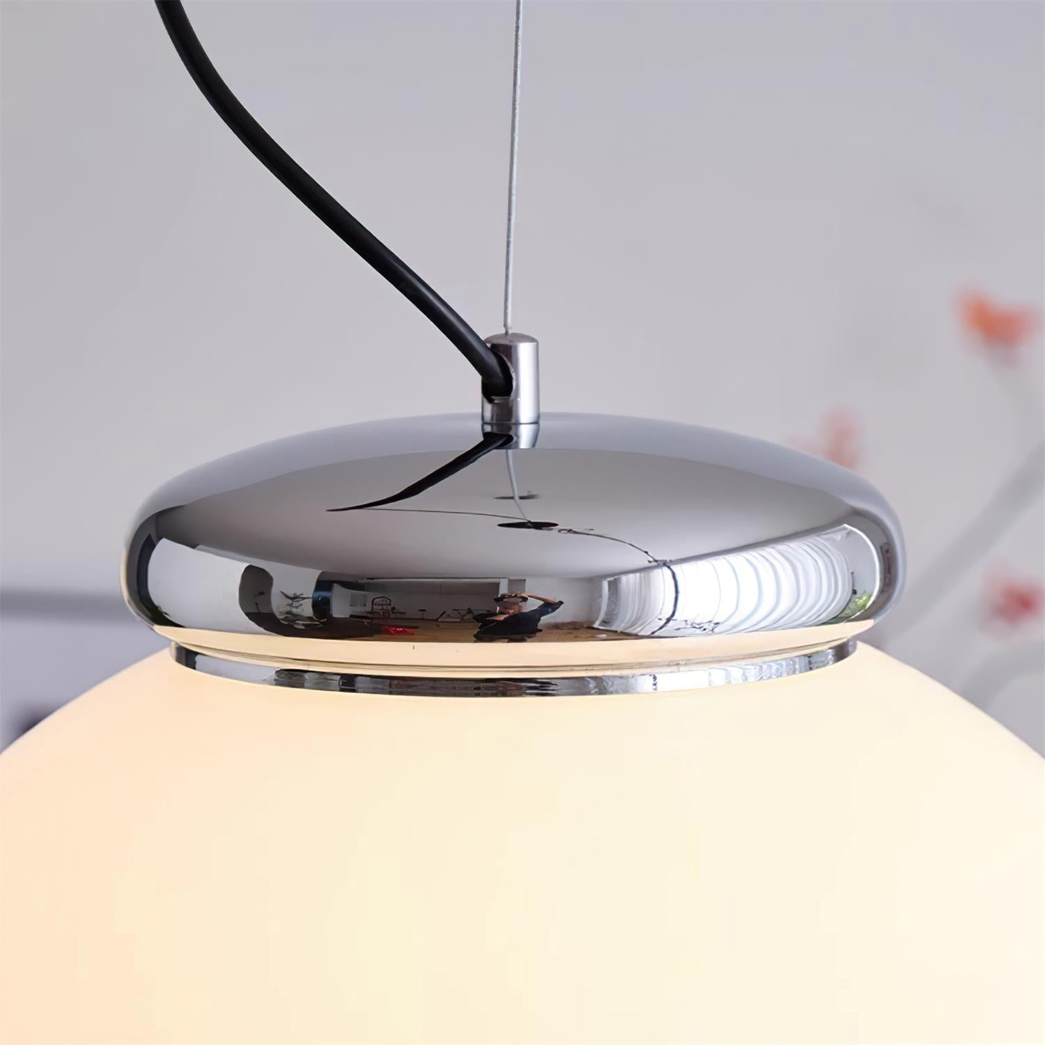Lita Pendant Lamp Glass Dome Chrome Trim - Letslighting