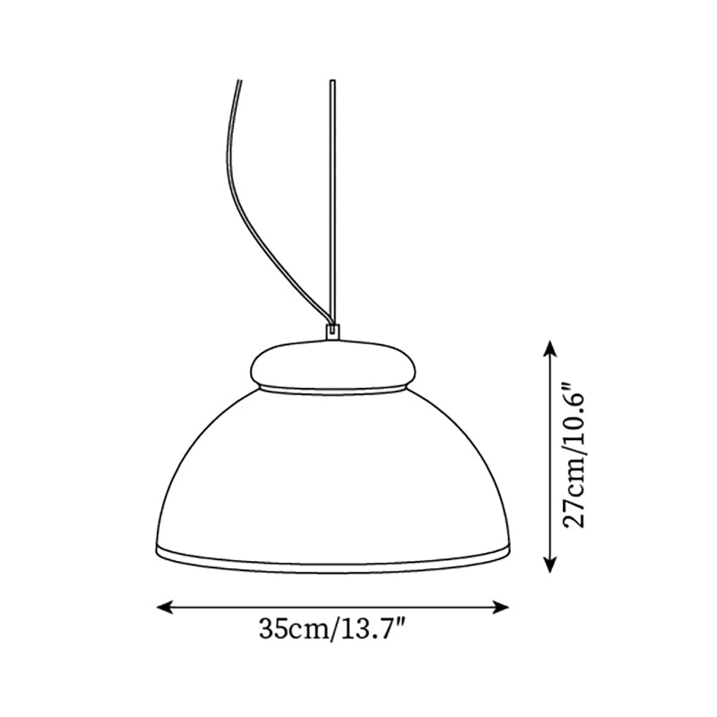 Lita Pendant Lamp Glass Dome Chrome Trim - Letslighting