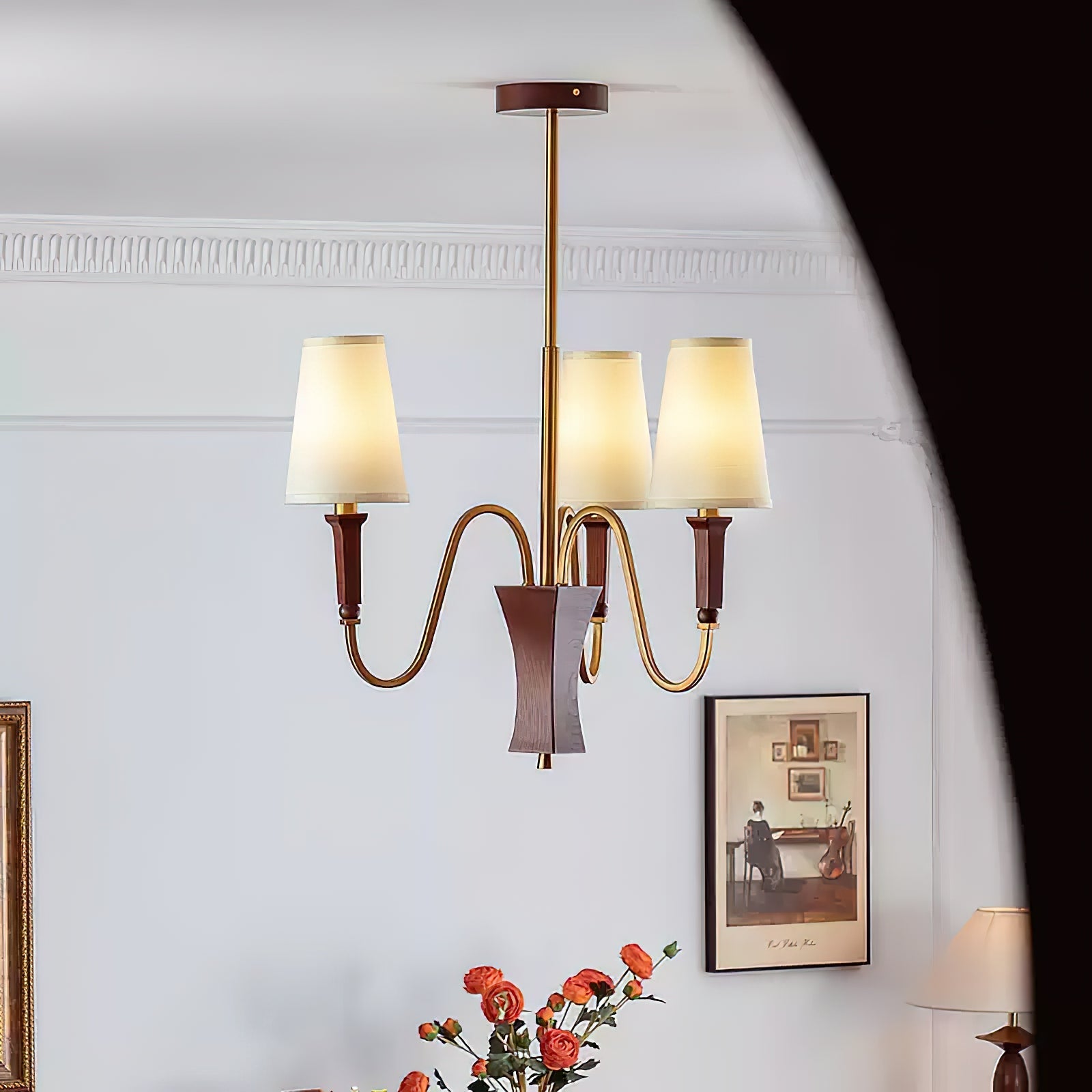 Gianna Chandelier Wave Gold Tapered - Letslighting