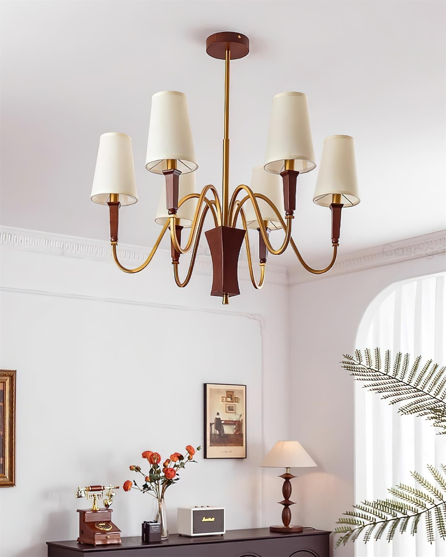 Gianna Chandelier Wave Gold Tapered - Letslighting