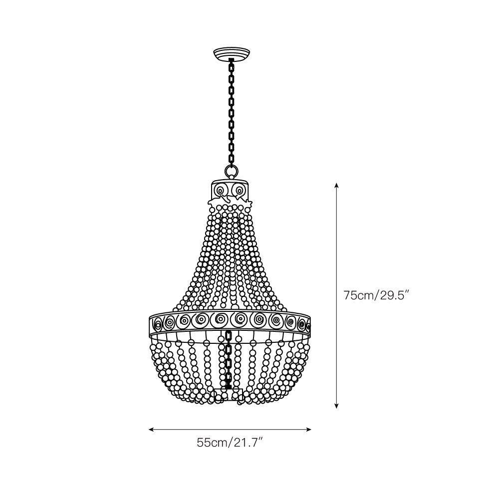 Ulvararis Postmodern Luxury Beaded Wooden Chandelier - Letslighting