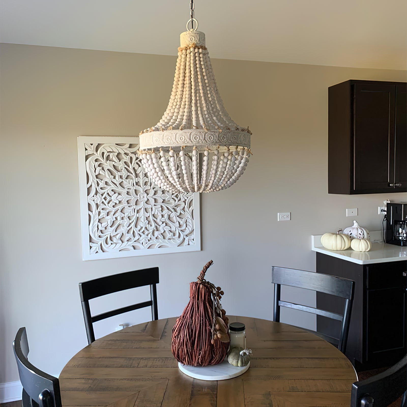 Ulvararis Postmodern Luxury Beaded Wooden Chandelier - Letslighting