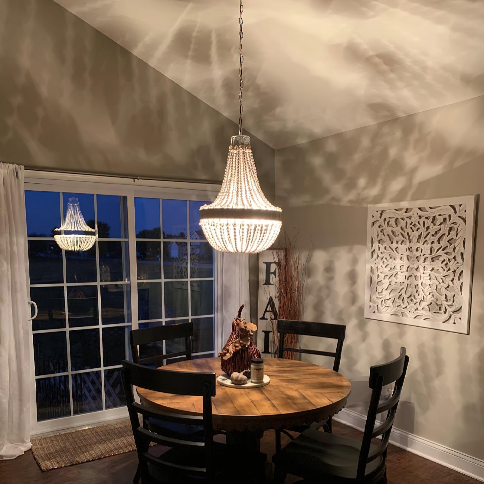 Ulvararis Postmodern Luxury Beaded Wooden Chandelier - Letslighting