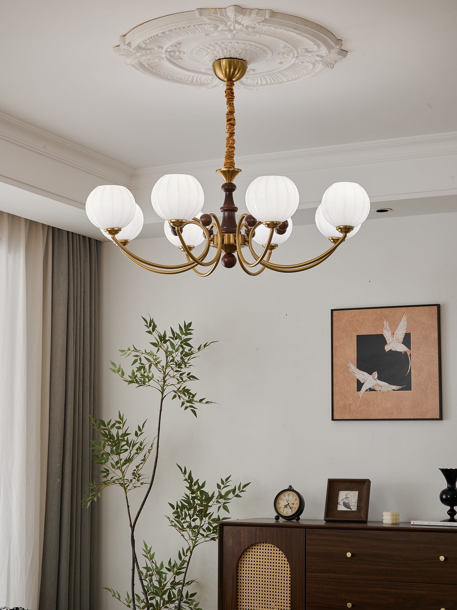 Omirara Traditional Elegance Vintage Wood Chandelier - Letslighting