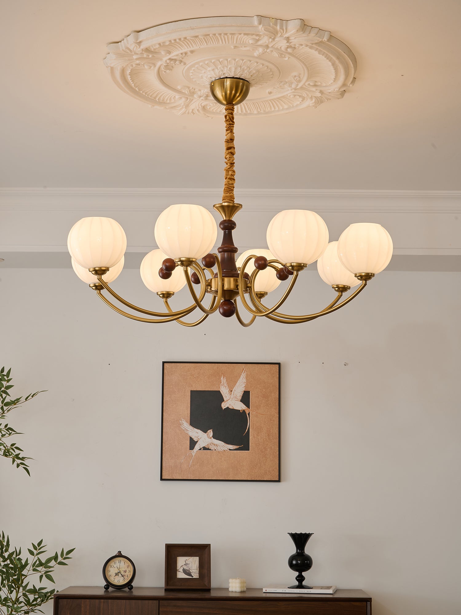 Omirara Traditional Elegance Vintage Wood Chandelier - Letslighting