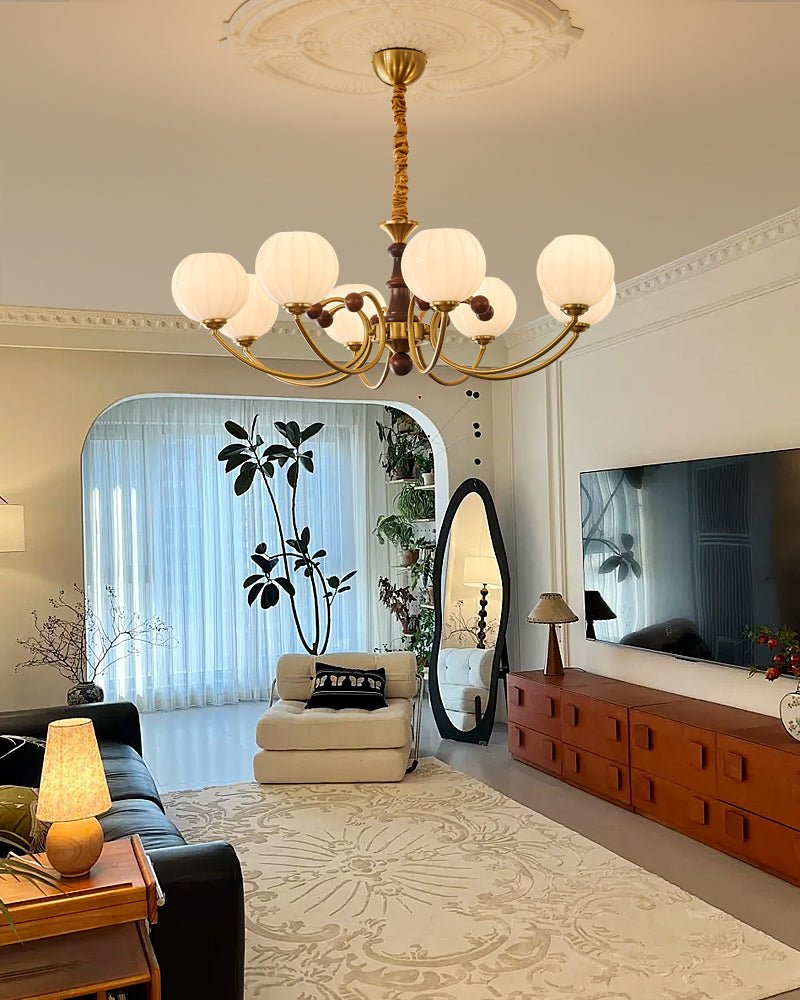 Omirara Traditional Elegance Vintage Wood Chandelier - Letslighting