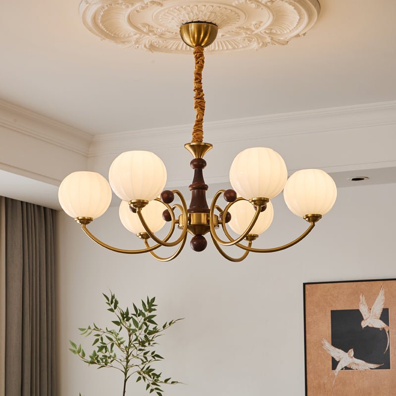 Omirara Traditional Elegance Vintage Wood Chandelier - Letslighting