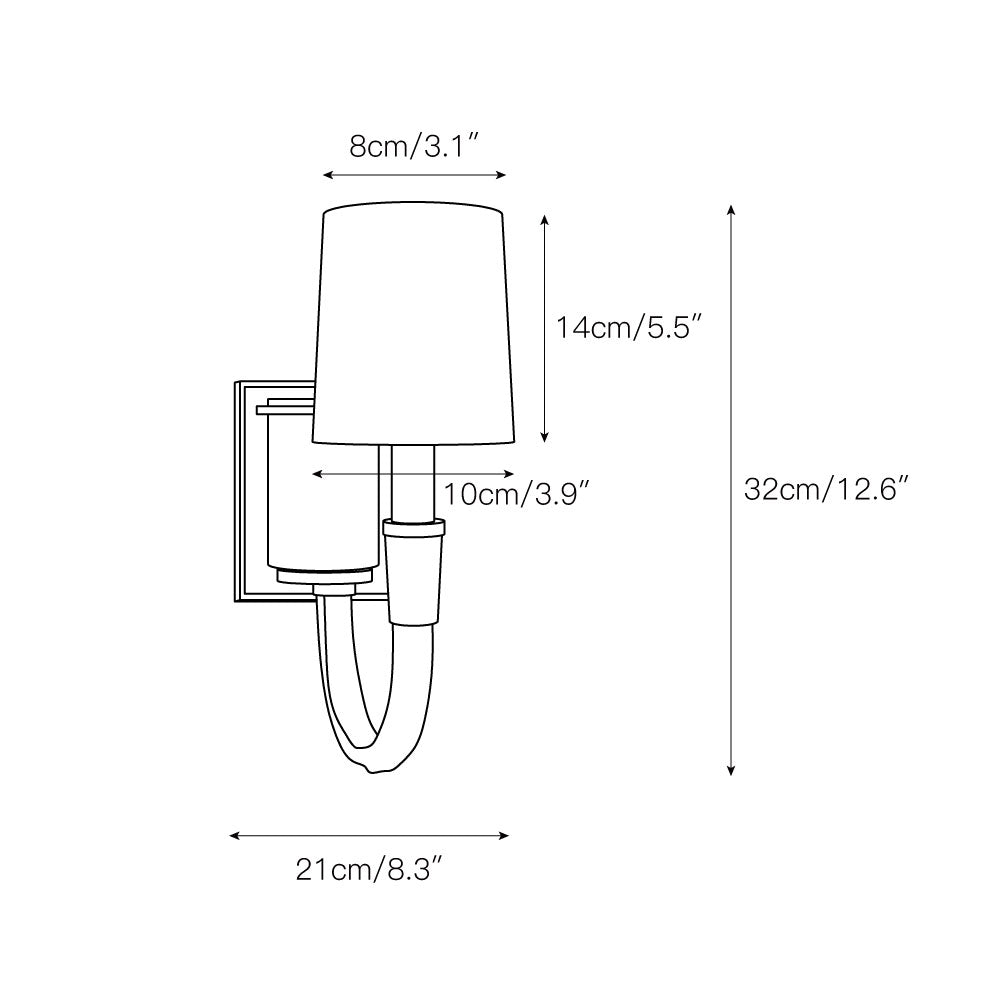 Etalarae Modern Minimalist Crystal Fabric Wall Lamp - Letslighting