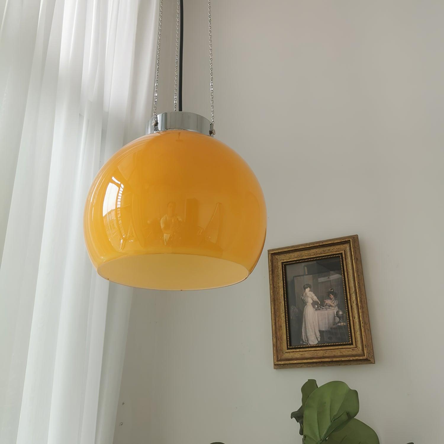 Valentina Ball Pendant Light Metal & Glass 9.8"