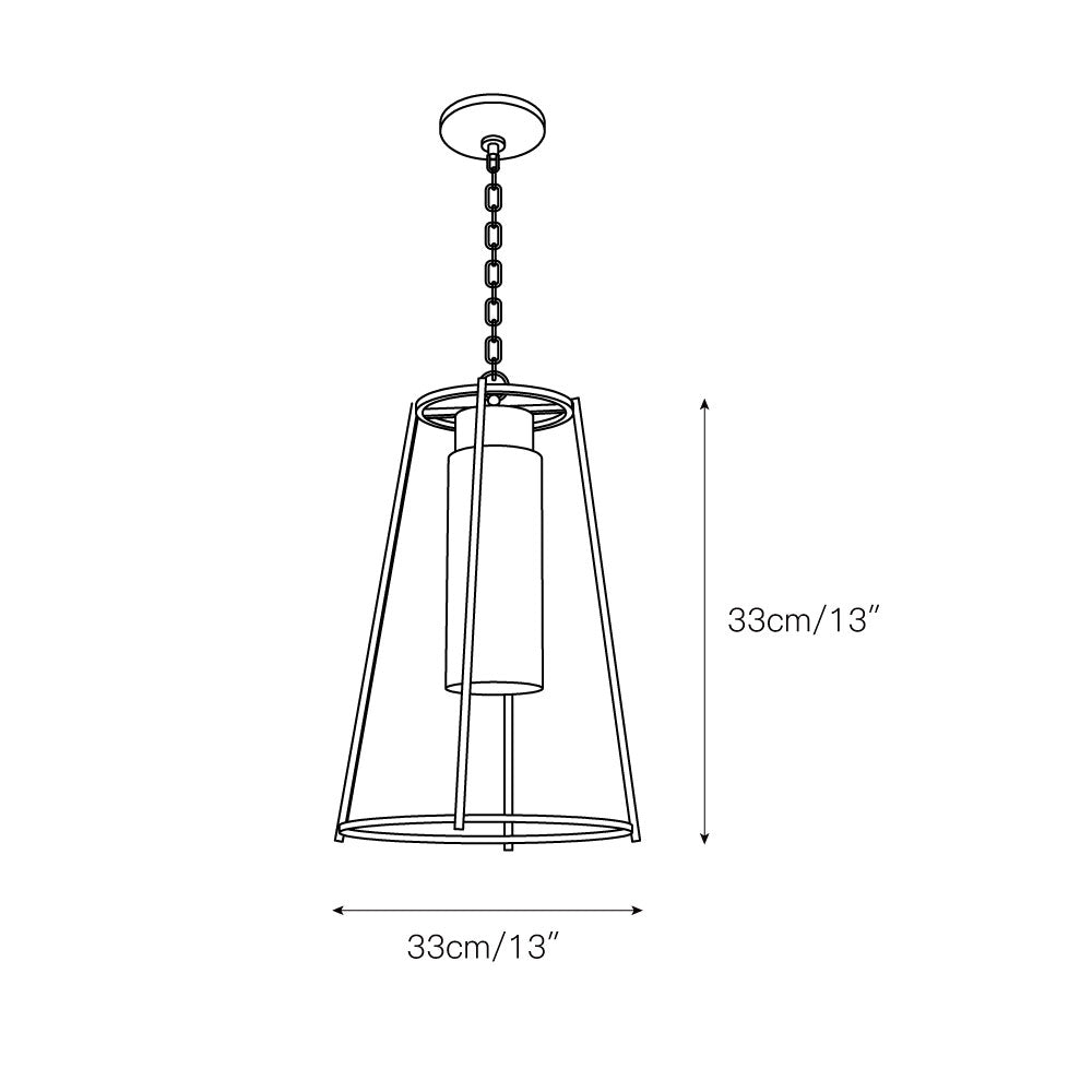 Vasilora Vintage Industrial Glass Outdoor Pendant Lamp - Letslighting