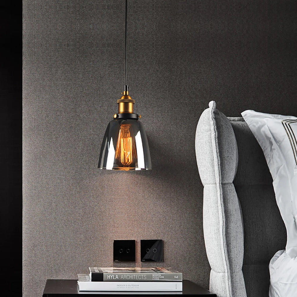 Arisha Industrial /Glass Pendant Light Dining Room - Letslighting