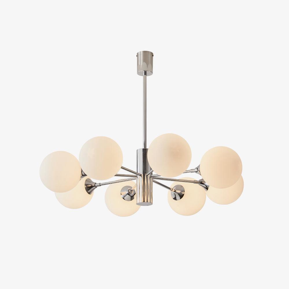 Lustra Chandelier Chrome Glass Globe - Letslighting