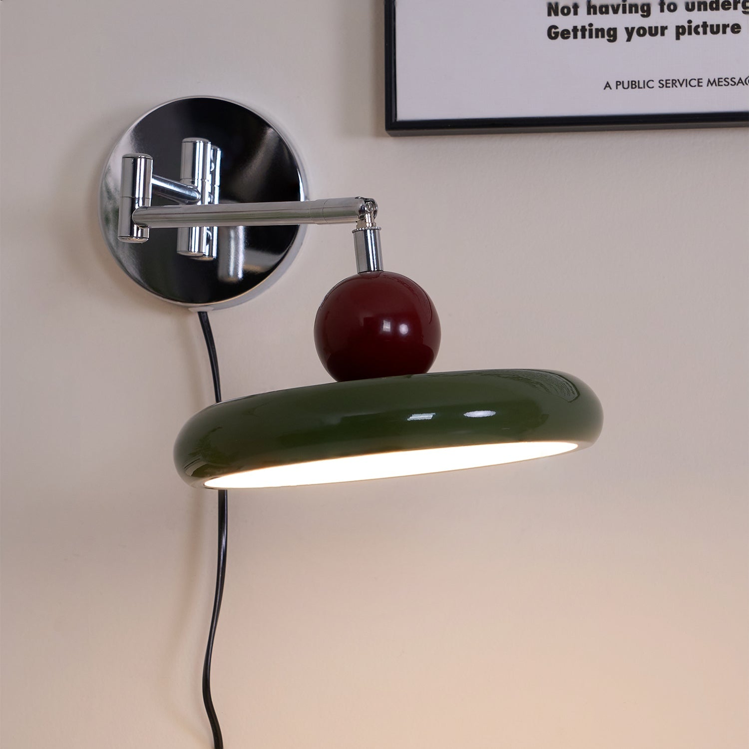 Aira Plug-in Wall Lamp Green/Beige