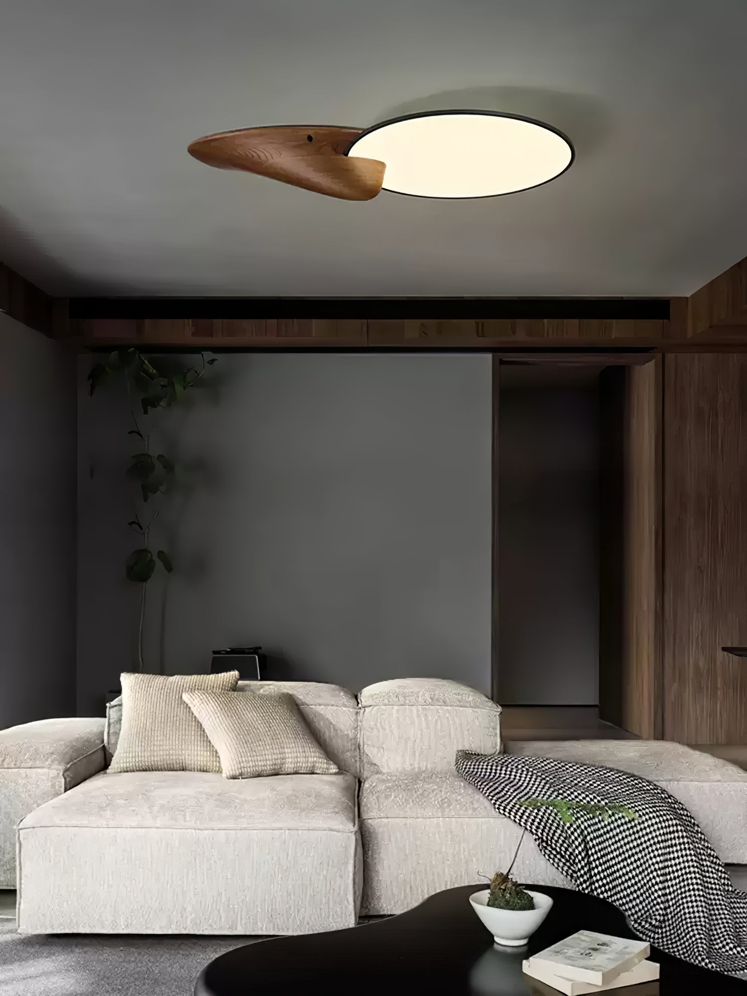 Zovenel Premium Elegance Peak Wood Ceiling Lamp - Letslighting