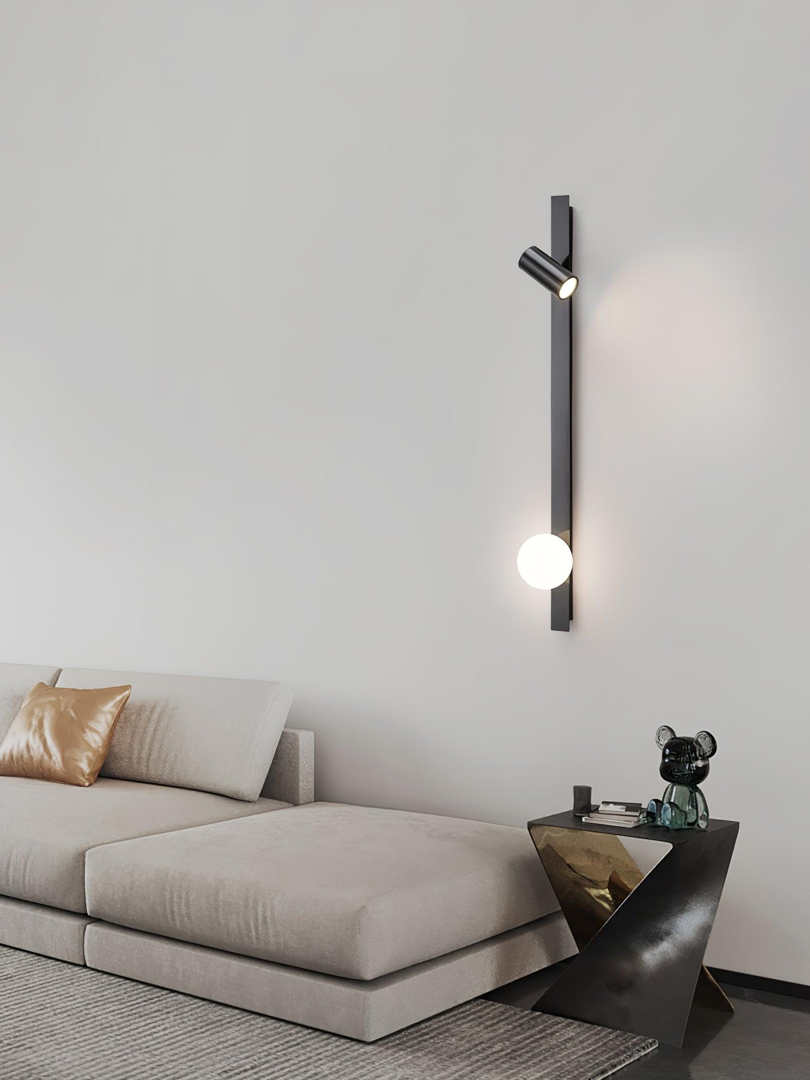 Elarise Brass Glass Minimalist Wall Light - Letslighting