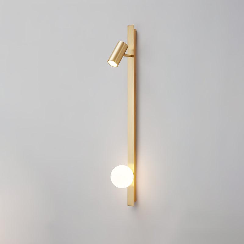 Elarise Brass Glass Minimalist Wall Light - Letslighting