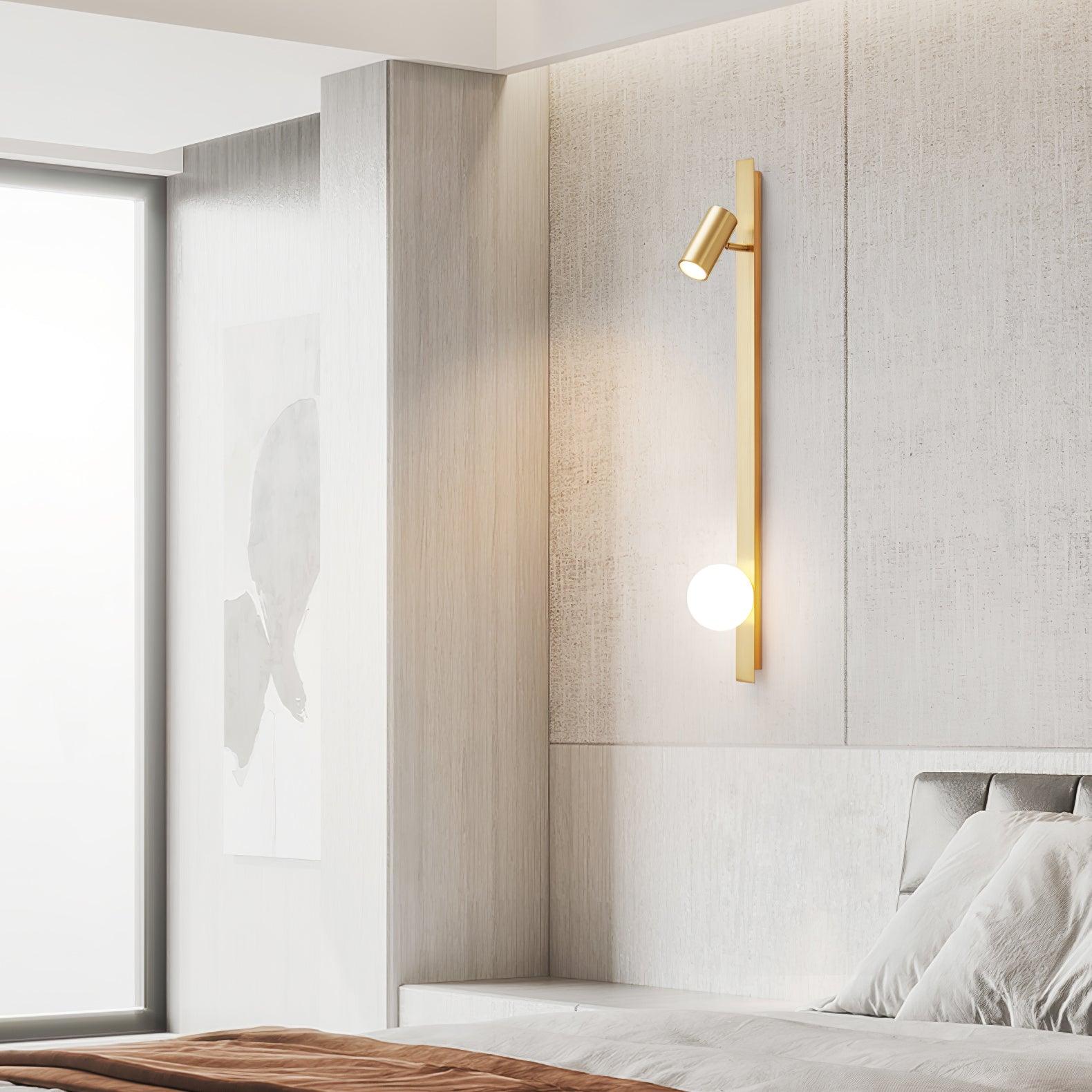 Elarise Brass Glass Minimalist Wall Light - Letslighting