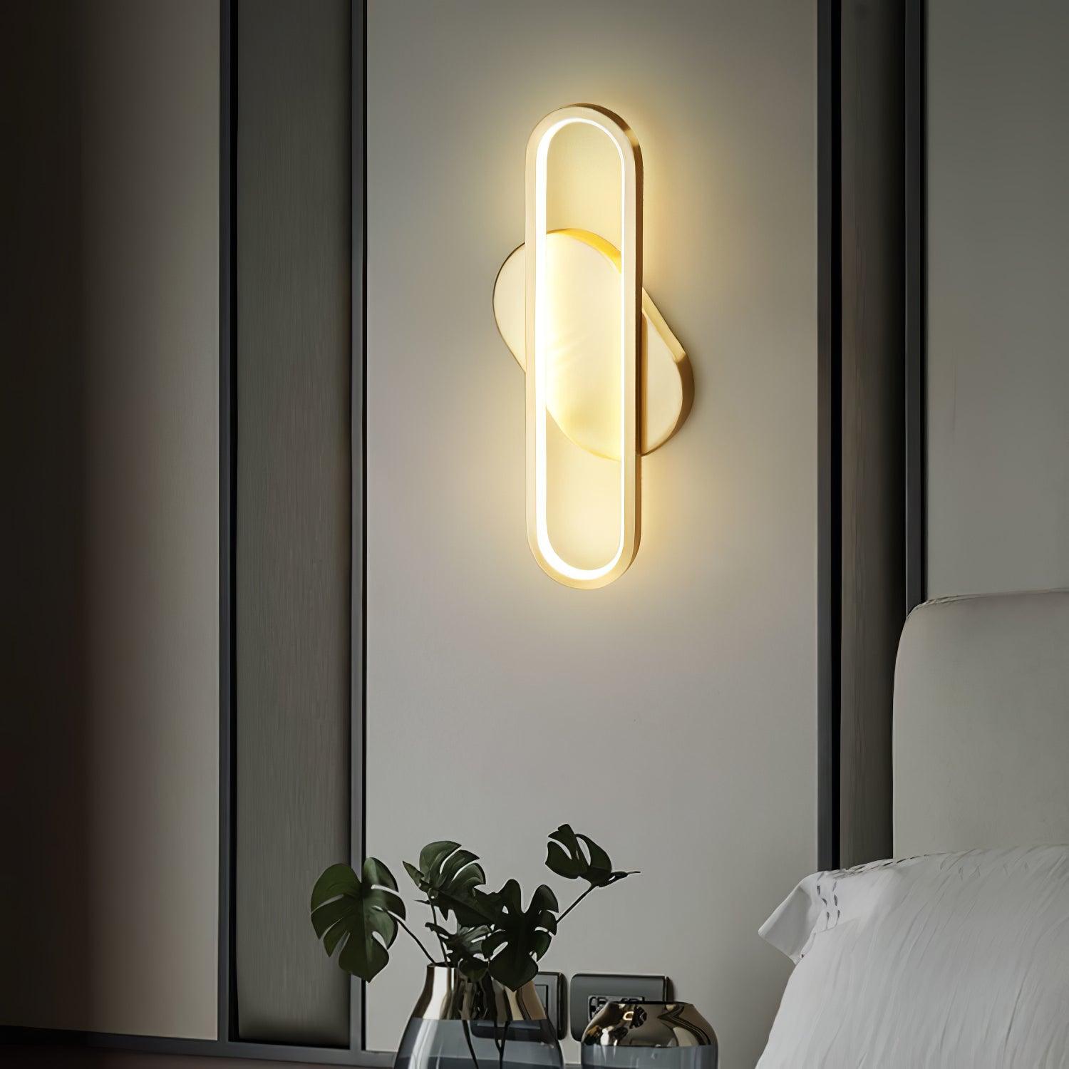 Mirage Classic Long Ova Brass Wall Lamp - Letslighting