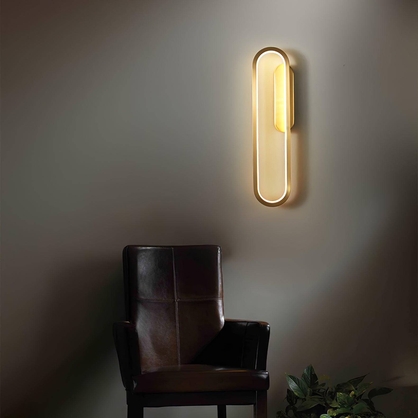 Mirage Classic Long Ova Brass Wall Lamp - Letslighting