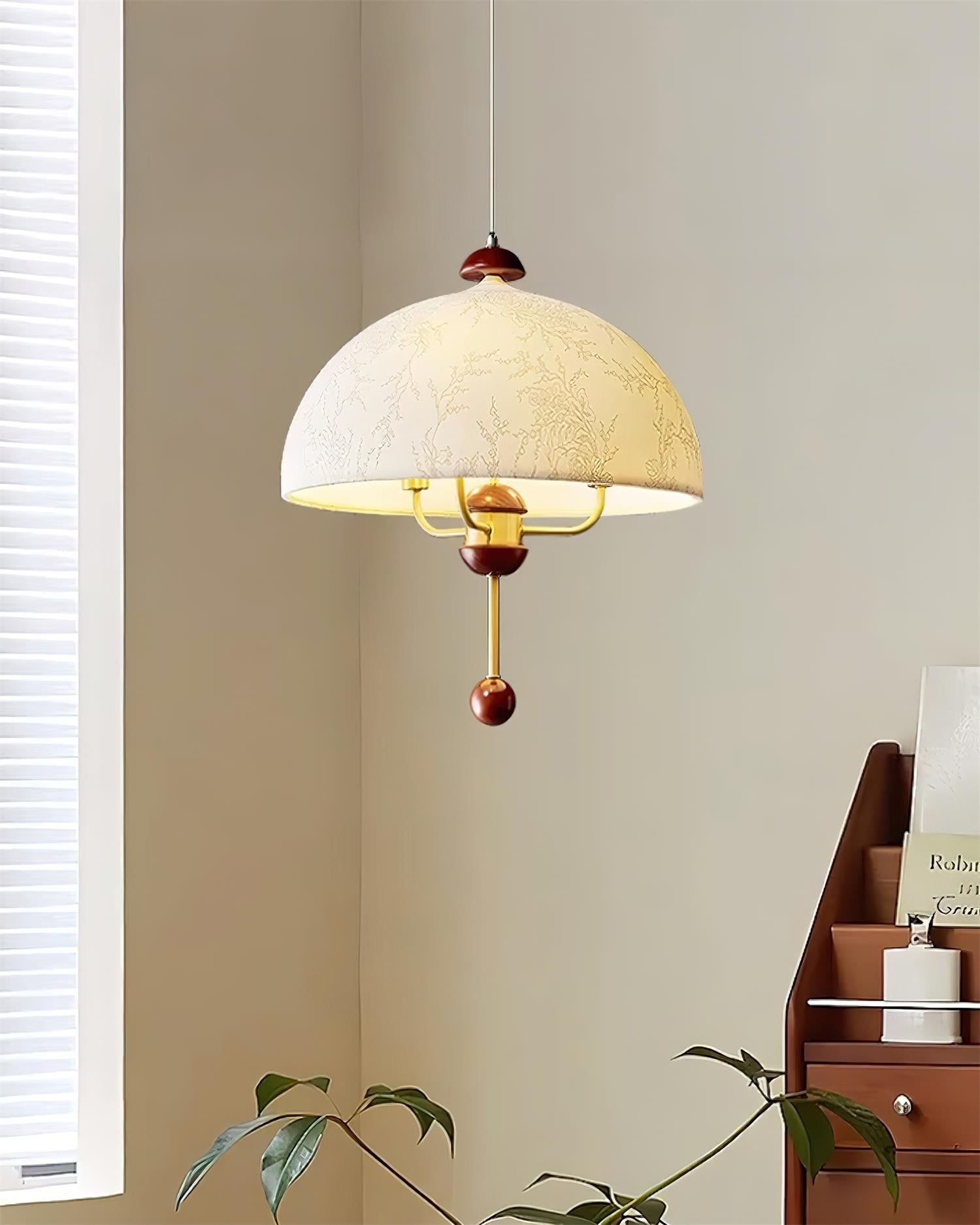 Lonzo Pendant Lamp Fabric Dome - Letslighting