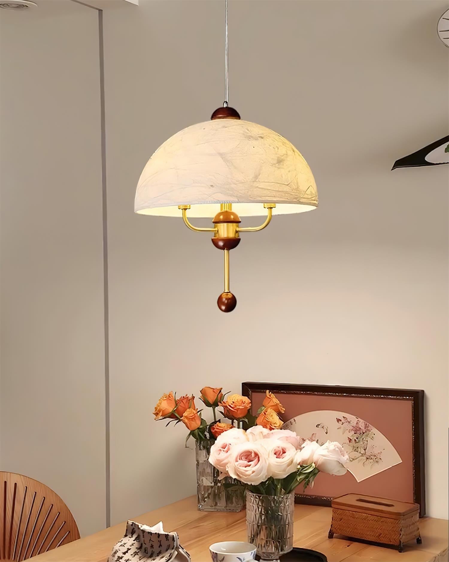 Lonzo Pendant Lamp Fabric Dome - Letslighting