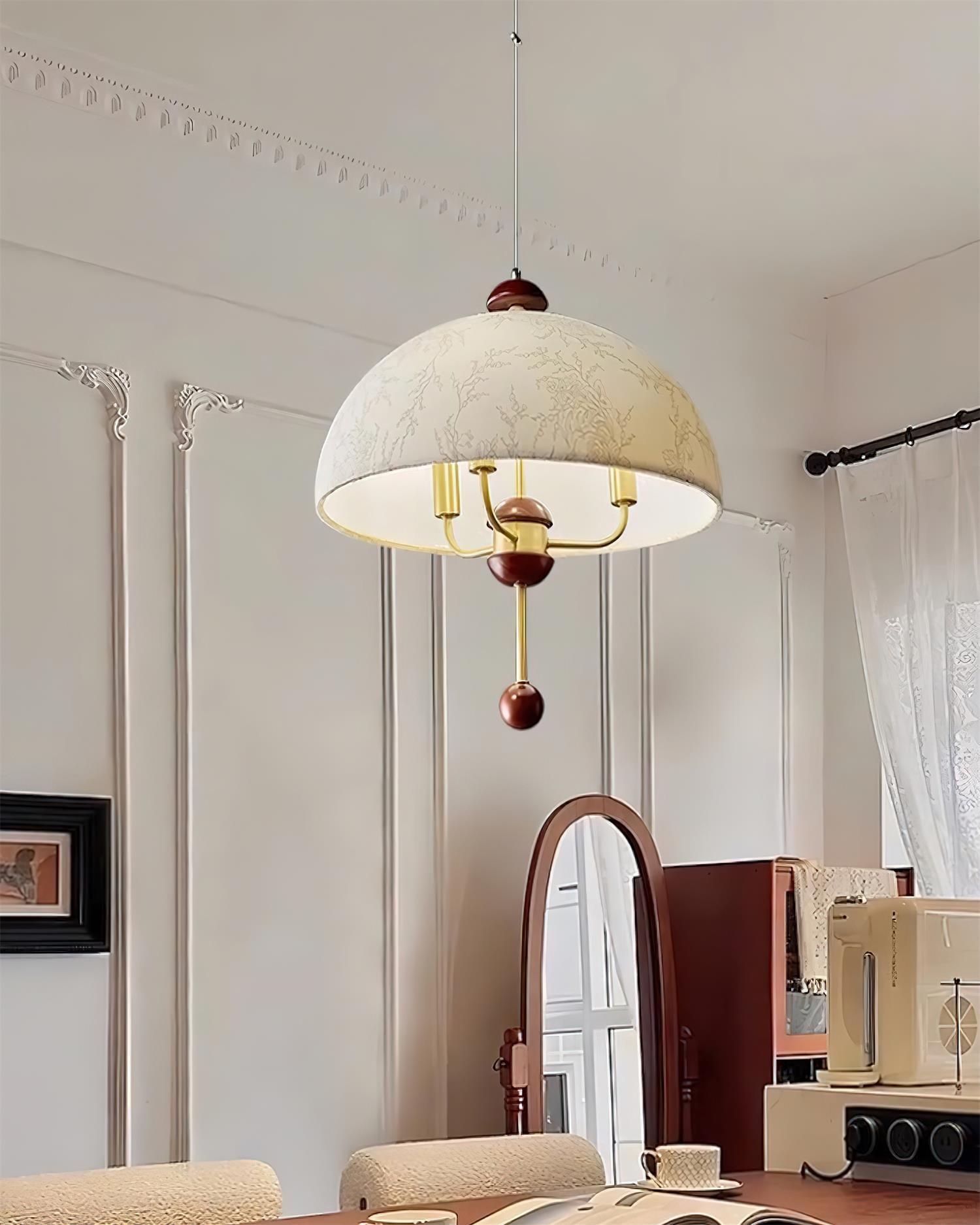 Lonzo Pendant Lamp Fabric Dome - Letslighting