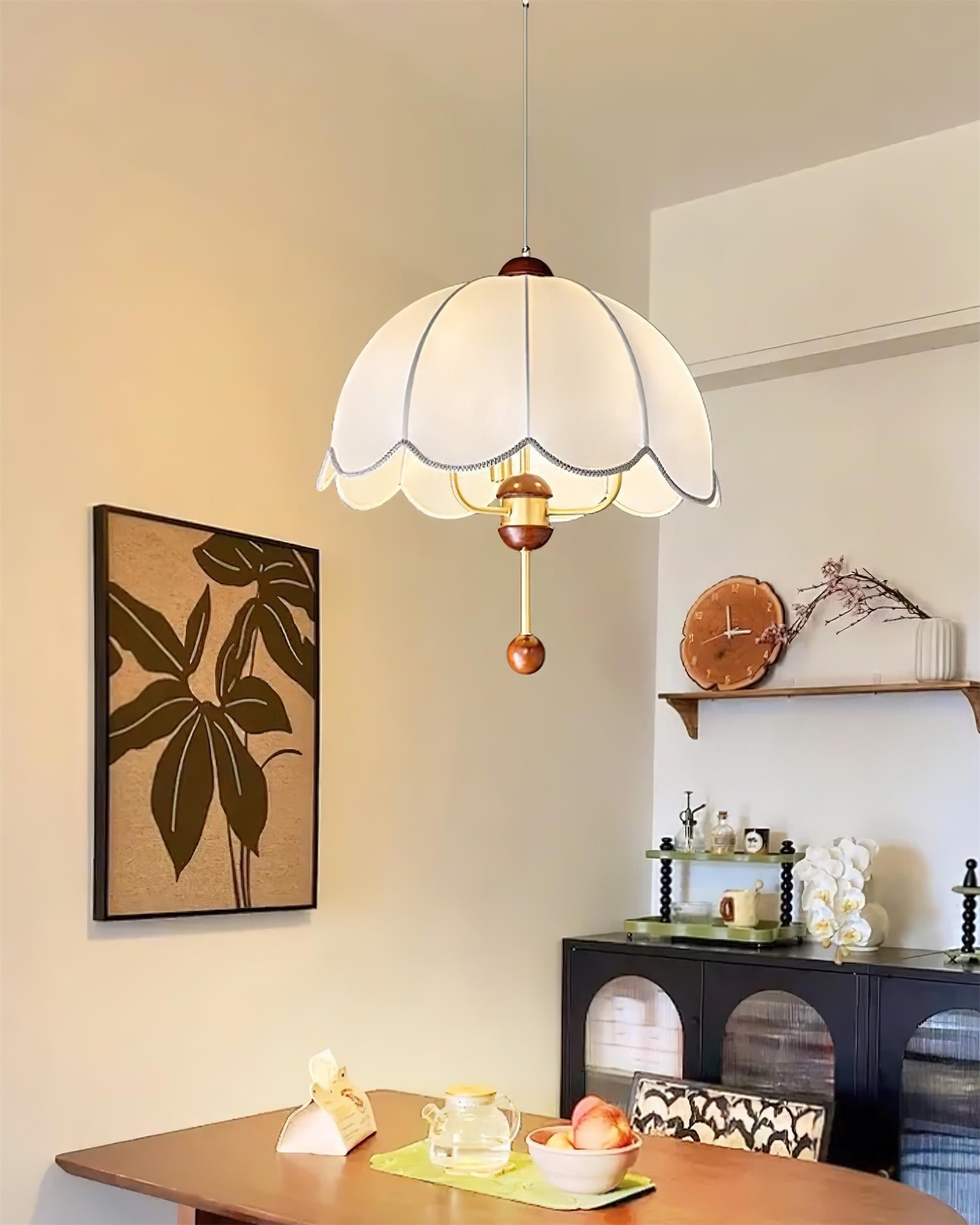 Lonzo Pendant Lamp Fabric Dome - Letslighting