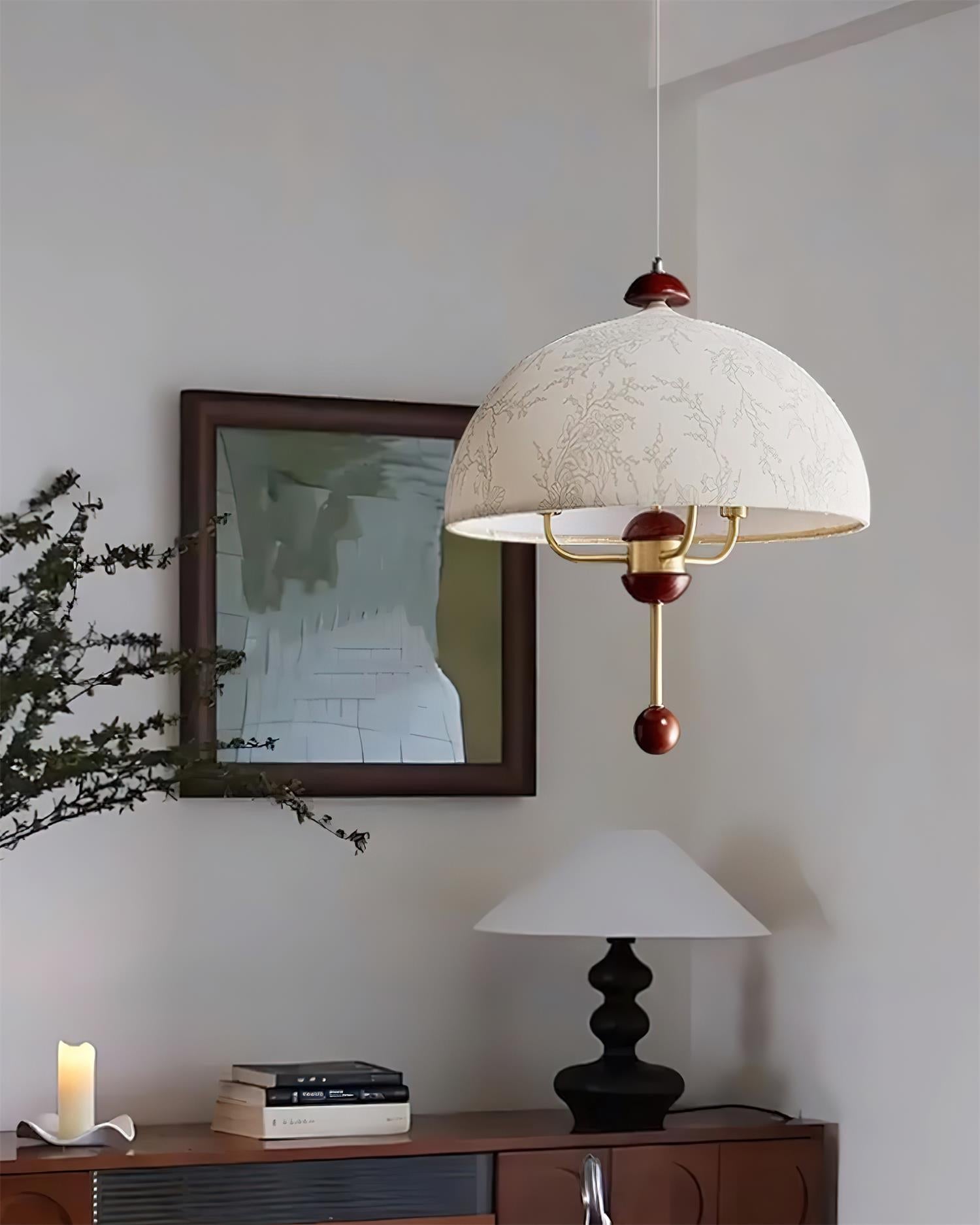 Lonzo Pendant Lamp Fabric Dome - Letslighting