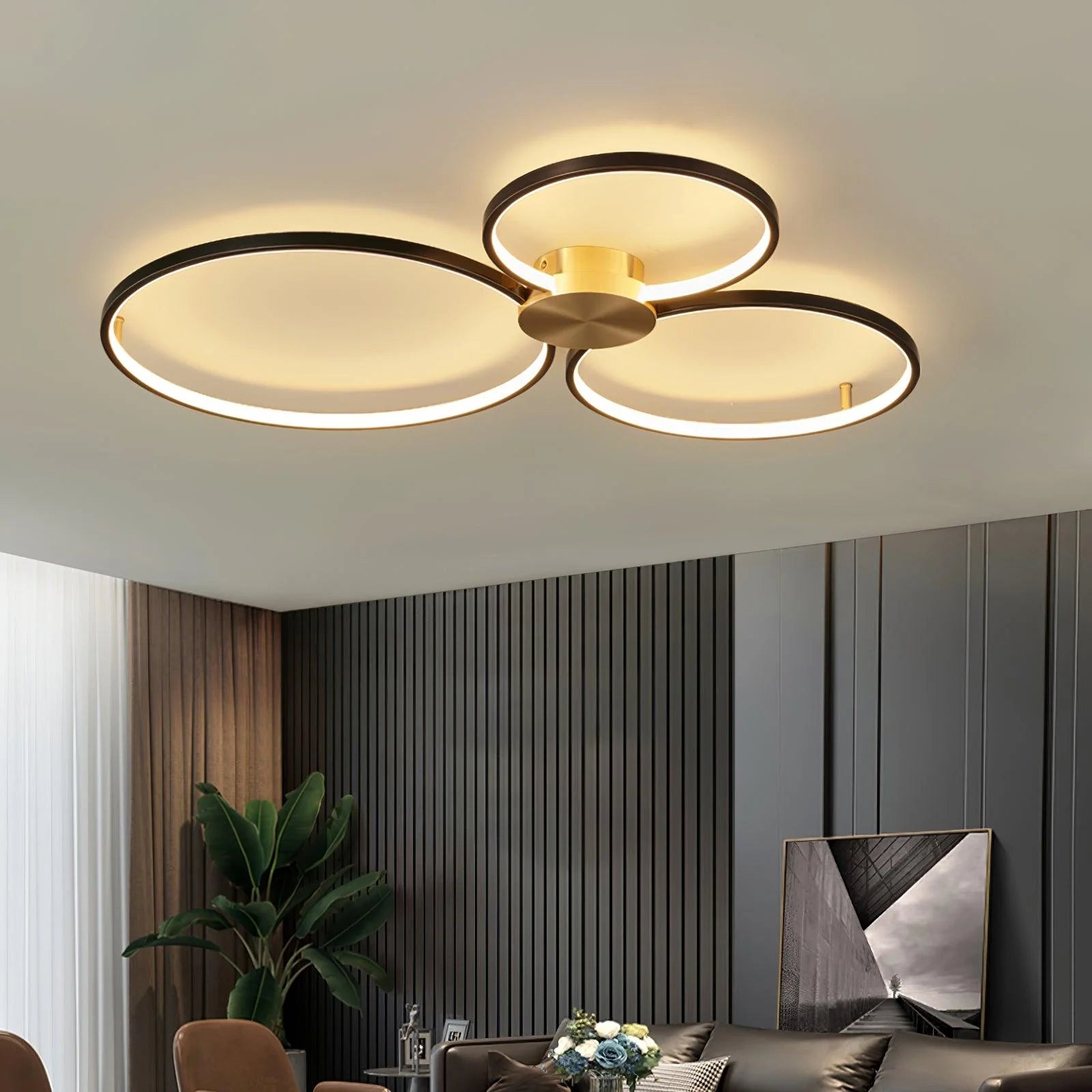 Rick Modern LED Loop Metal Ceiling Light Living Room Bedroom - Letslighting