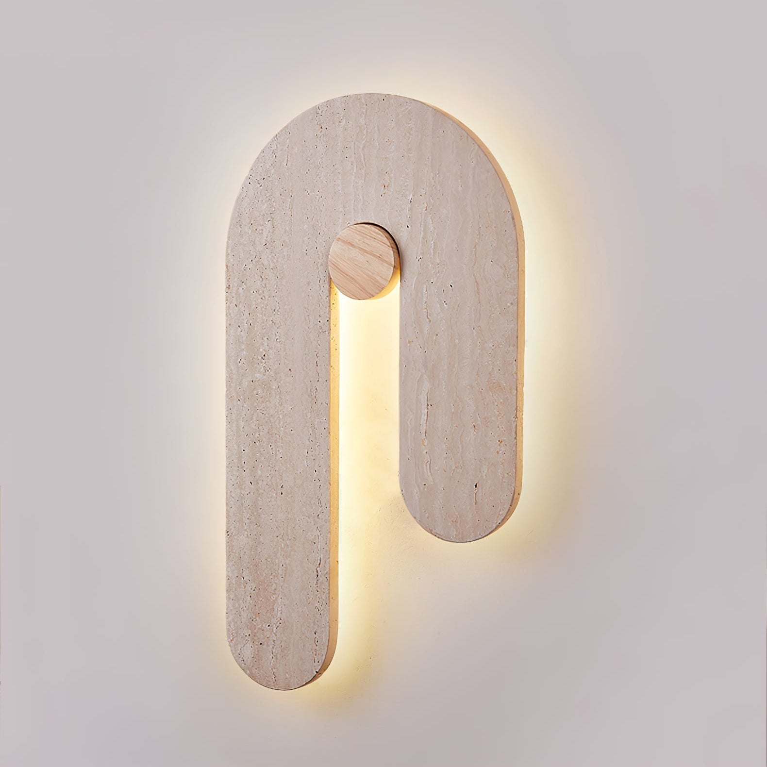 Ithaus Travertine Circular Wall Light