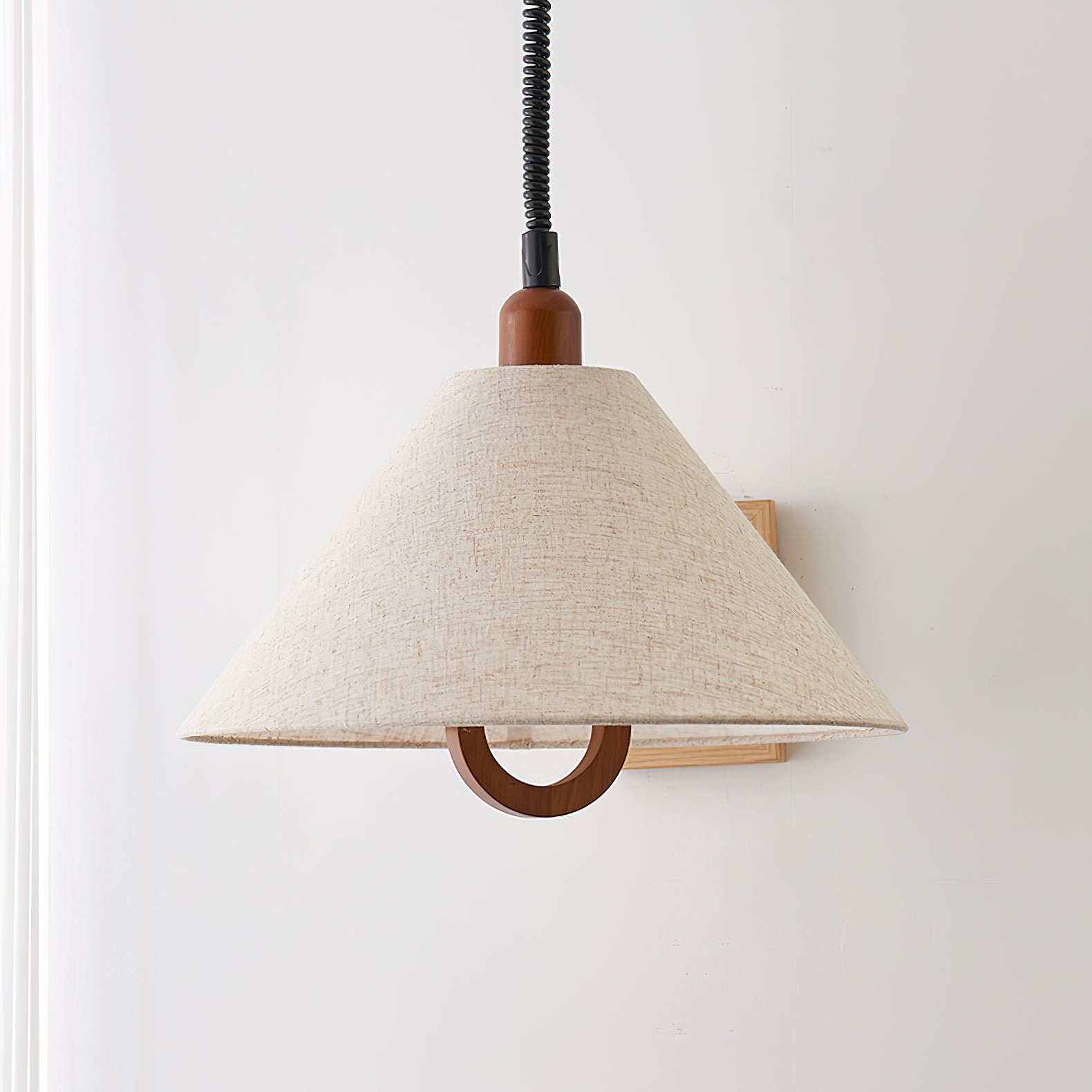 Alcaria Premium Nordic Art Fabric Wood Pendant Lamp - Letslighting