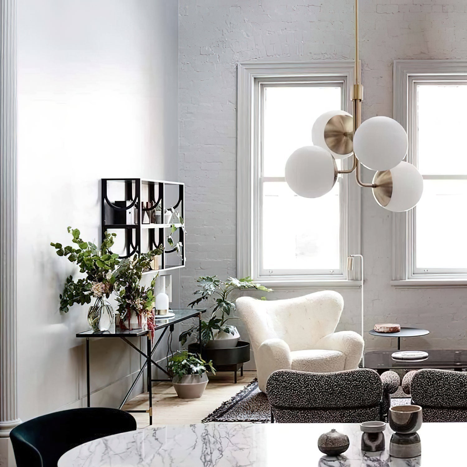 Uzorus Art Bouquet Velvet Green Glass Chandelier - Letslighting