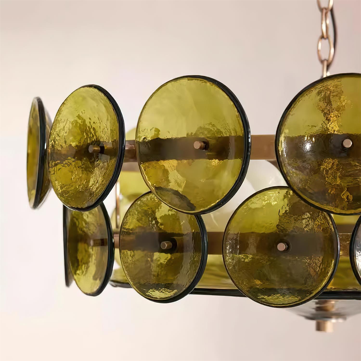 Ventilo Amber Glass Chandelier - Letslighting