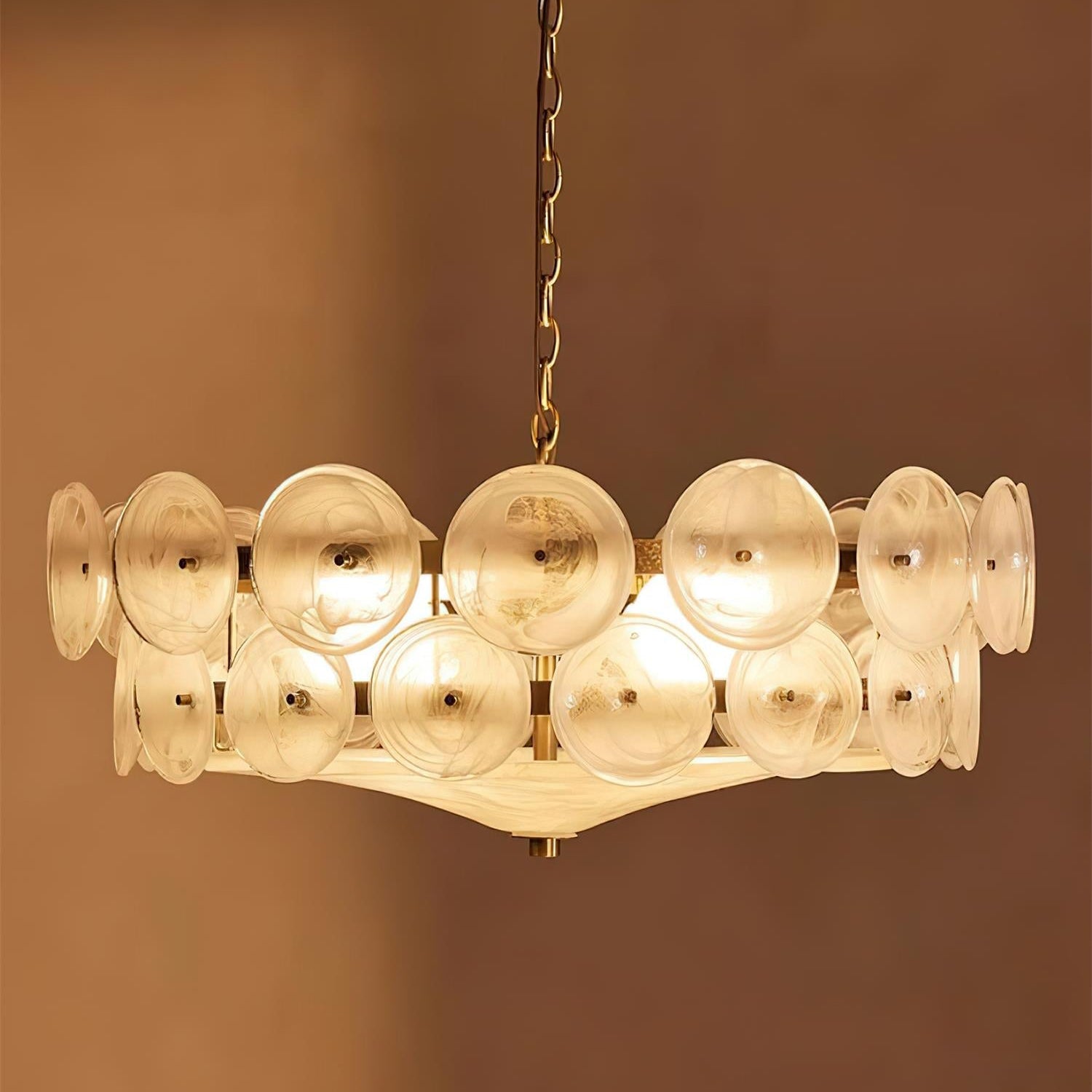 Ventilo Amber Glass Chandelier - Letslighting