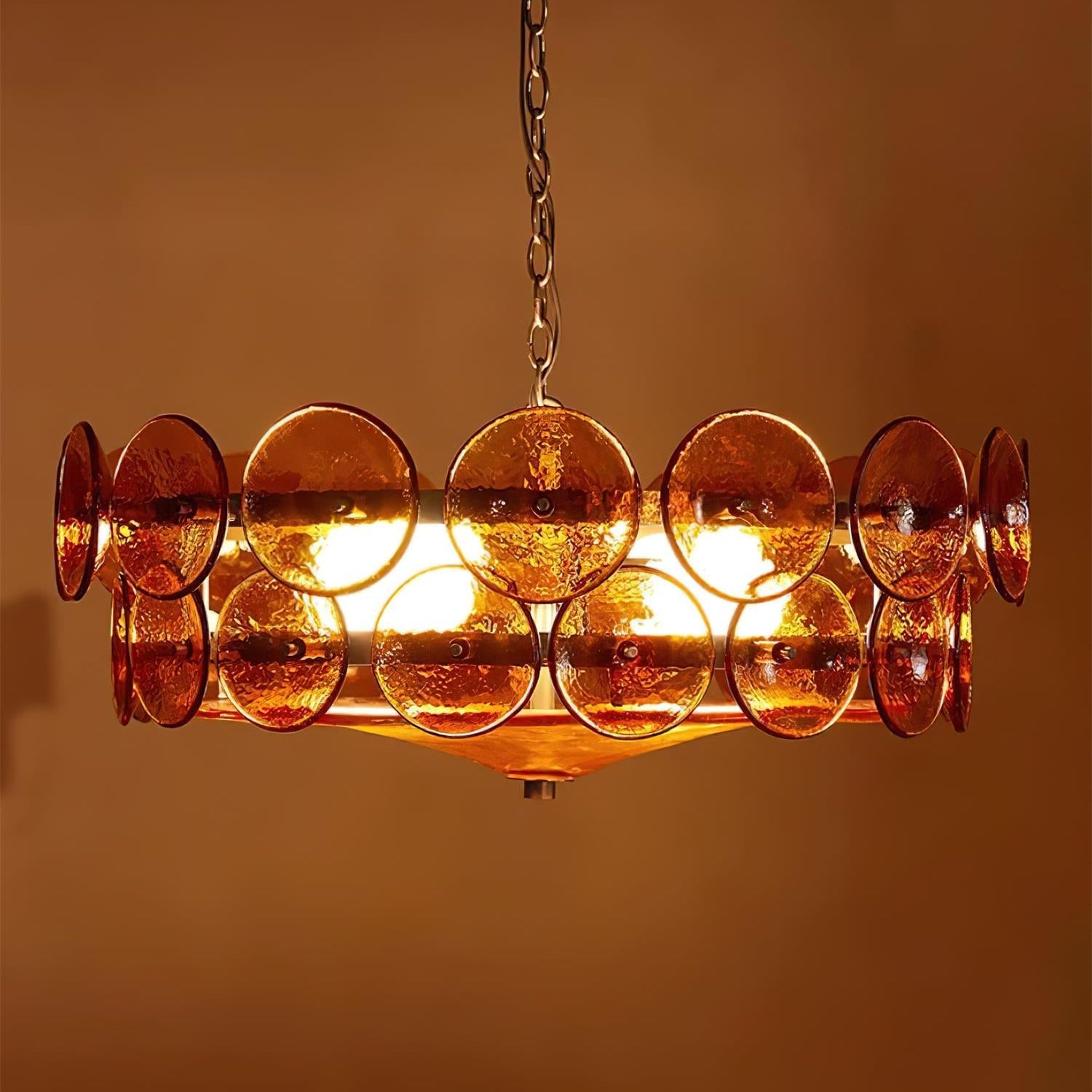 Ventilo Amber Glass Chandelier - Letslighting