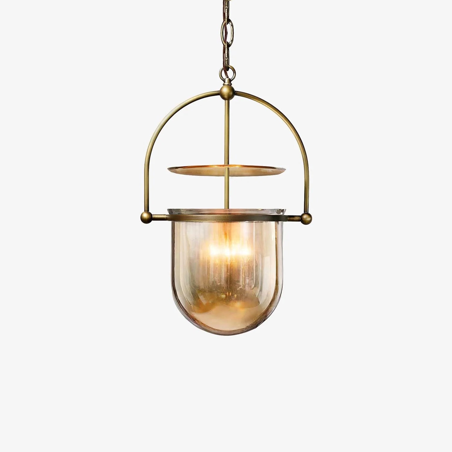 June Unusual Glass Amber Clear Pendant Light - Letslighting