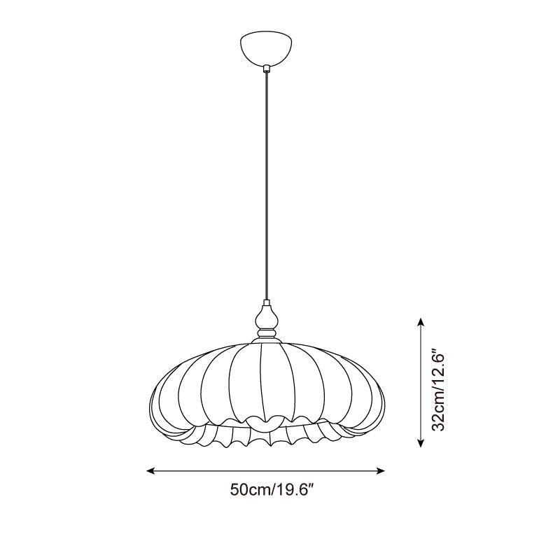 Lotus Belly Pendant Lamp Pleated Petal - Letslighting