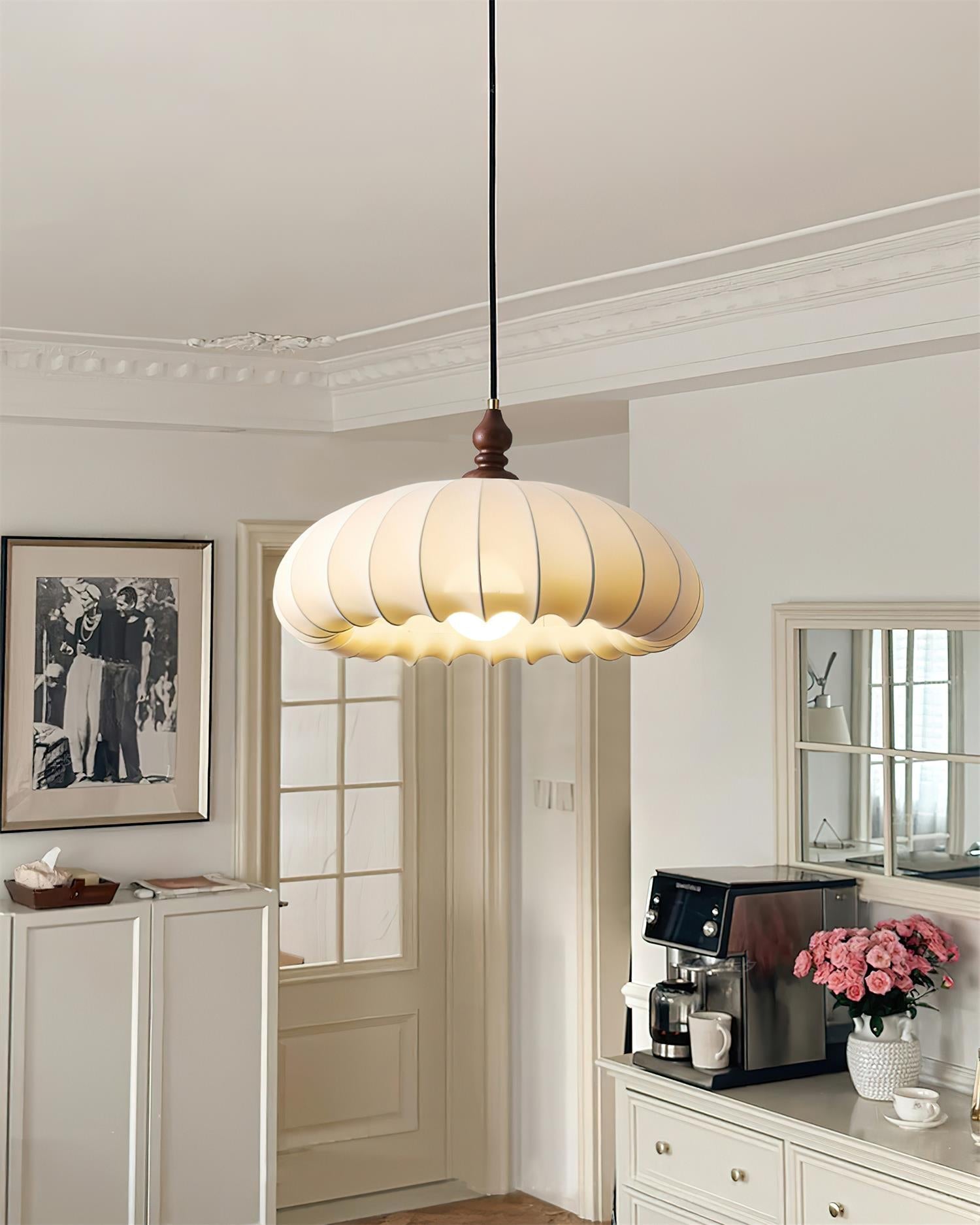 Lotus Belly Pendant Lamp Pleated Petal - Letslighting