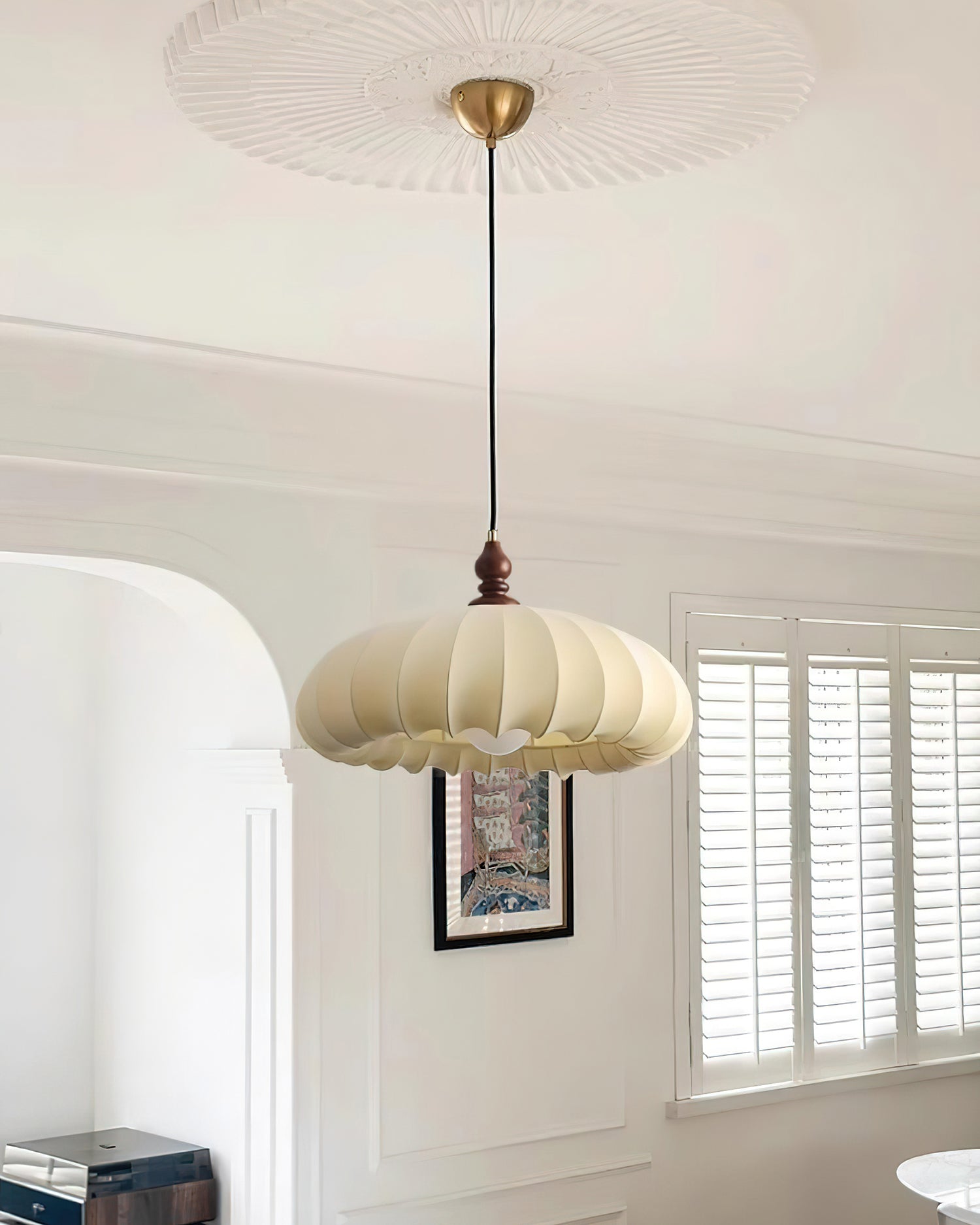 Lotus Belly Pendant Lamp Pleated Petal - Letslighting