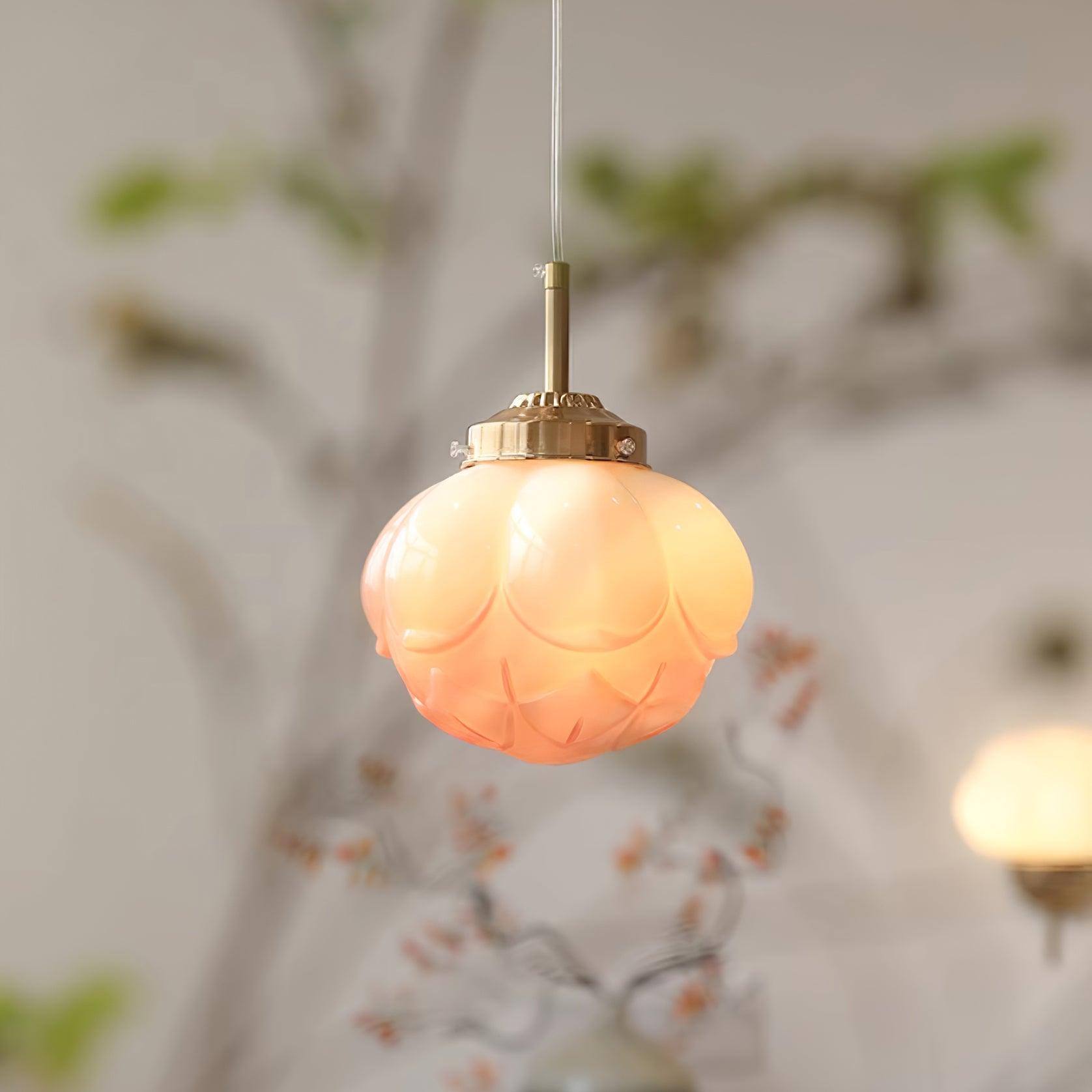 Pendant Lamp and Glass Lotus Flower Shade Artistic Retro - Letslighting