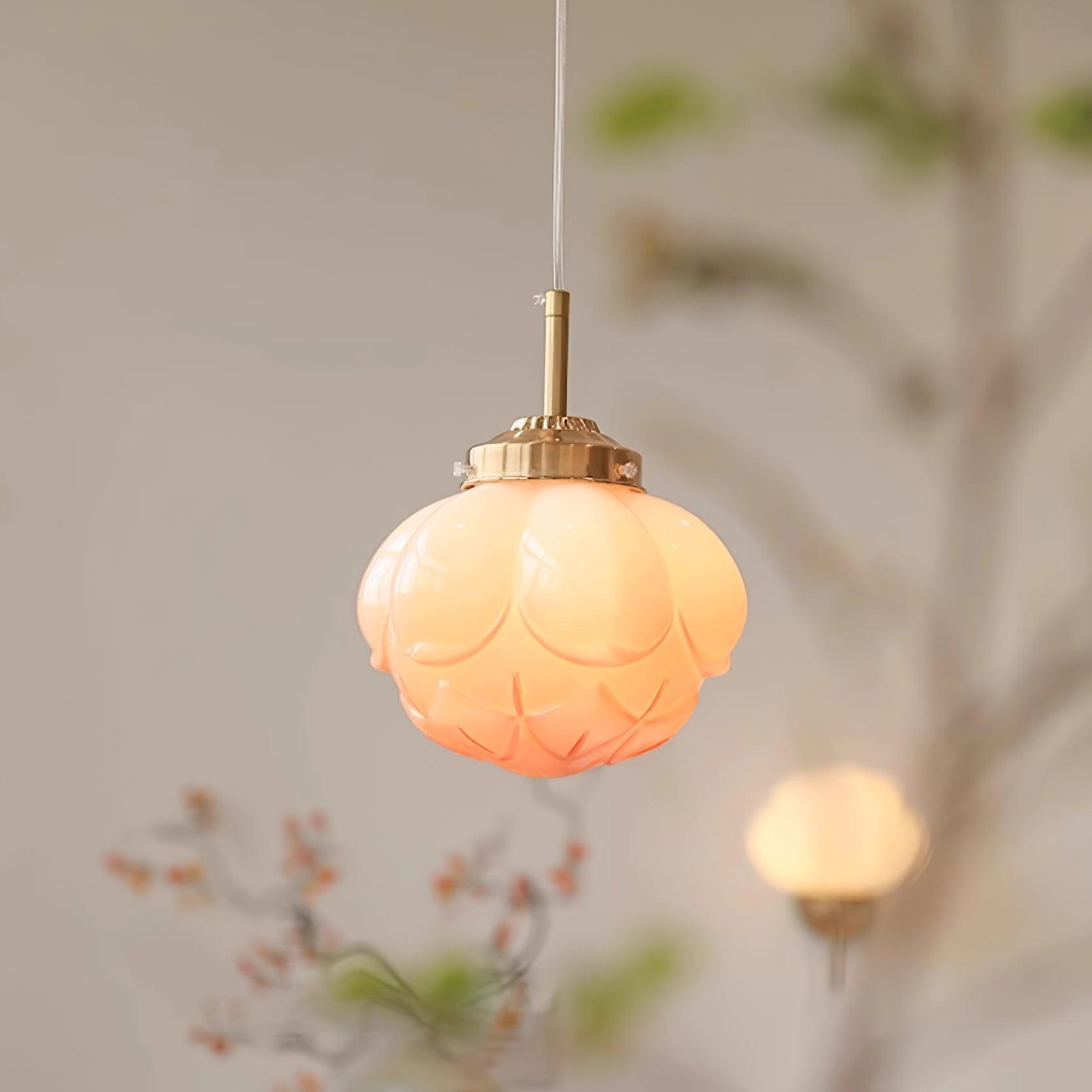 Pendant Lamp and Glass Lotus Flower Shade Artistic Retro - Letslighting