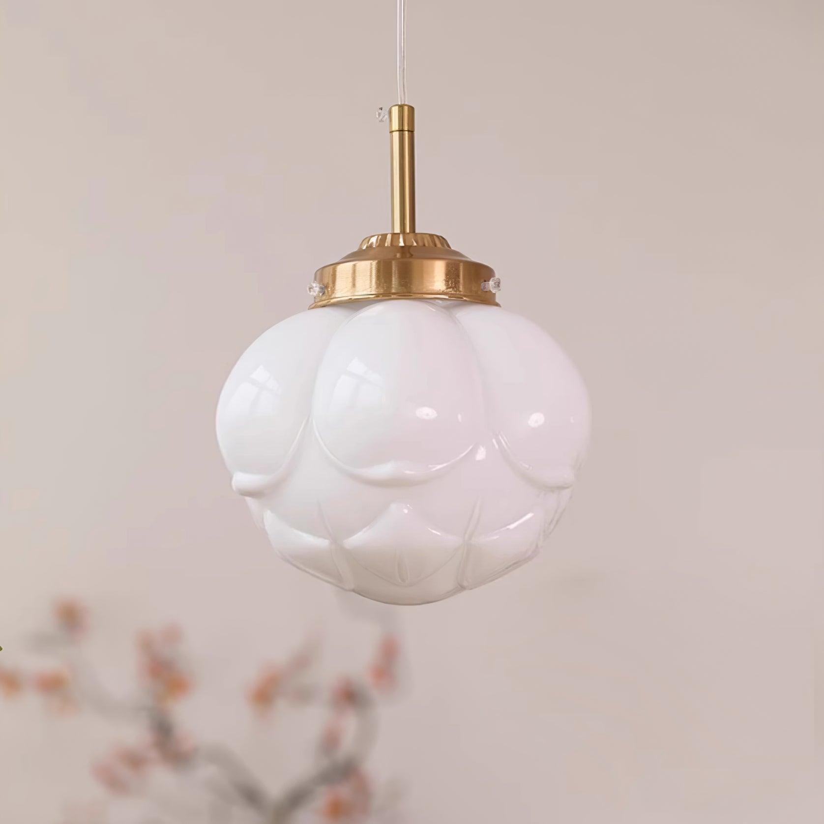 Pendant Lamp and Glass Lotus Flower Shade Artistic Retro - Letslighting