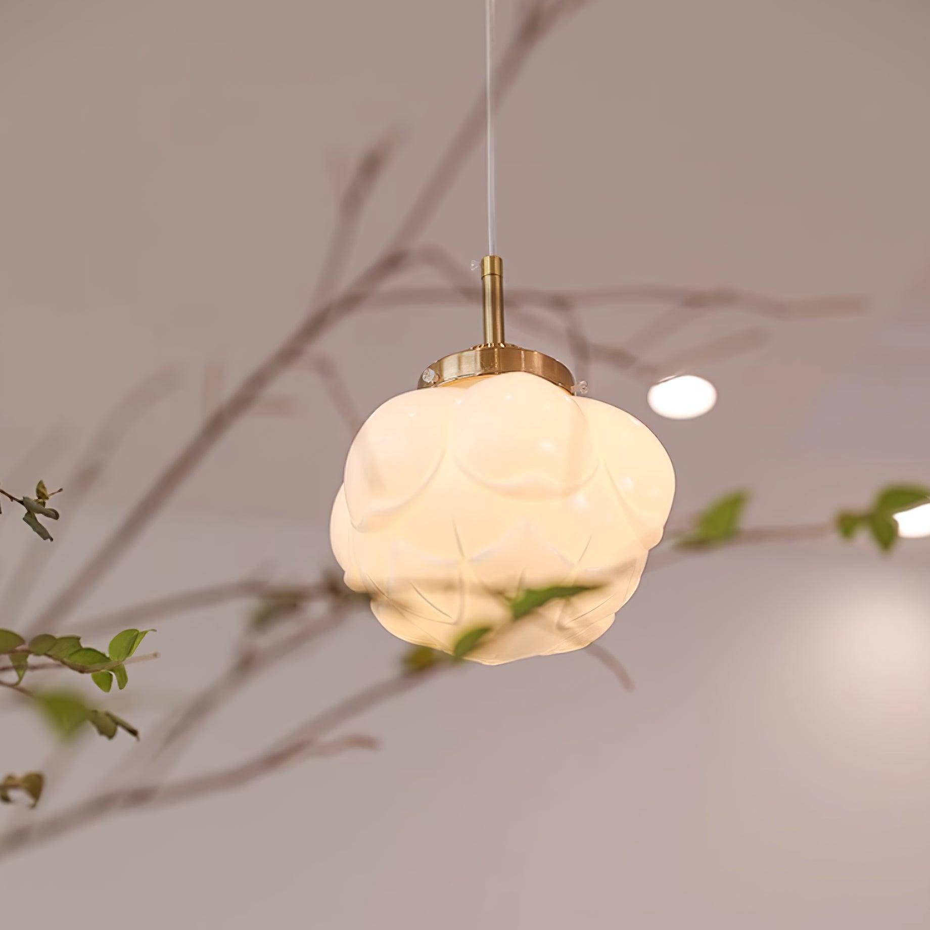 Pendant Lamp and Glass Lotus Flower Shade Artistic Retro - Letslighting